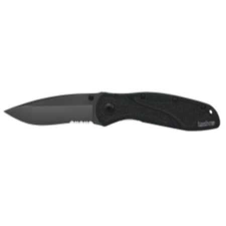 Kershaw Kershaw KER1670BLKST Black Blur Knife with Serrated Blade KER1670BLKST